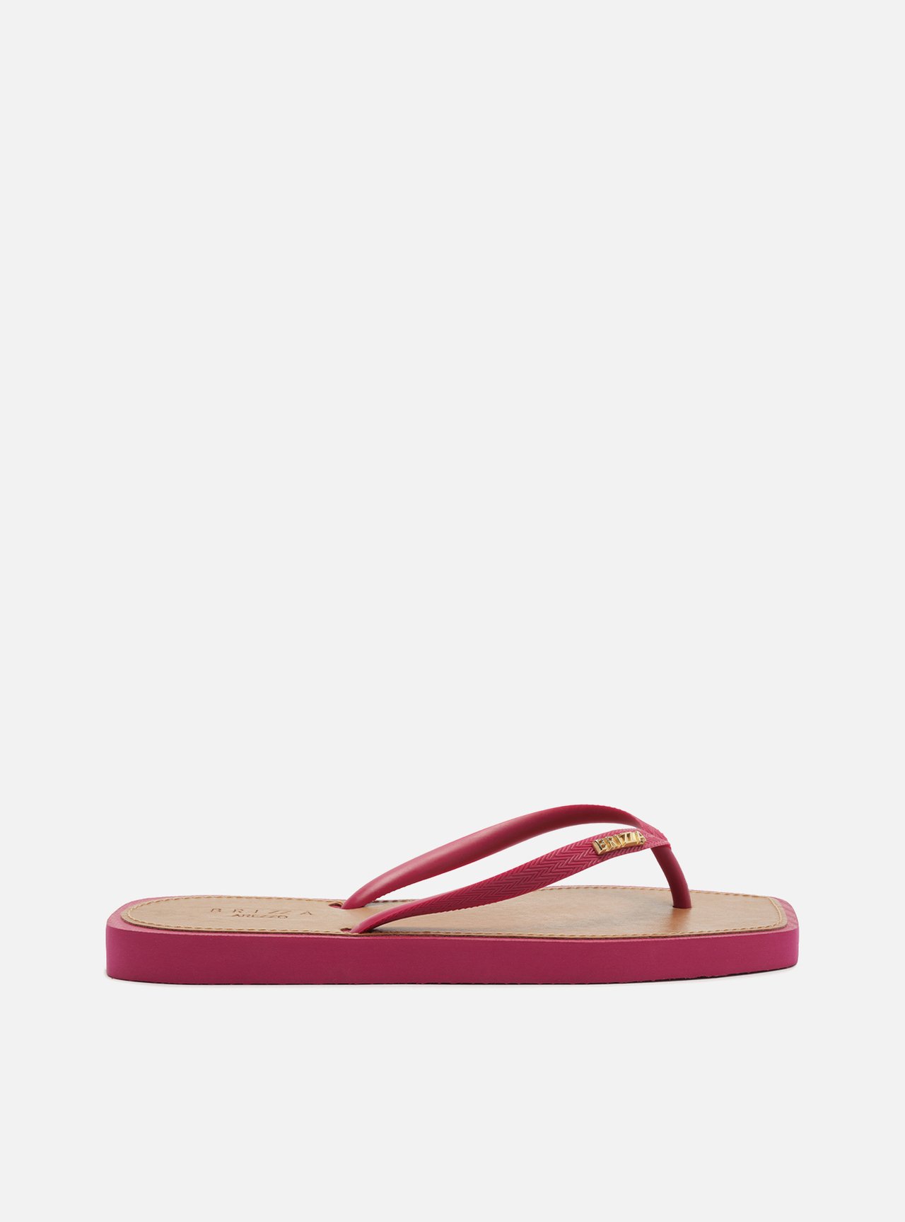 Chinelo de Dedo Rosa Flatform Metais Brizza — foto 3