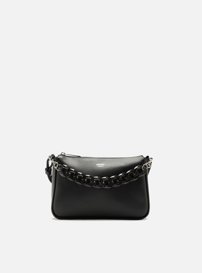 Bolsa Tiracolo Preta Iara Pequena Translúcida