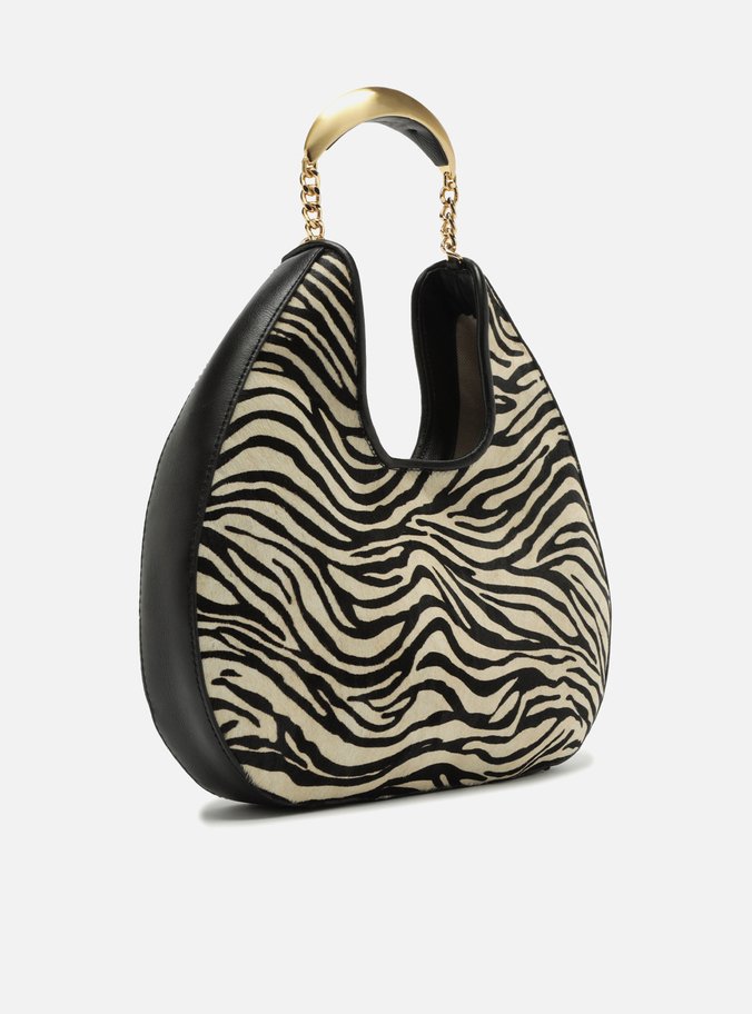 Bolsa Tiracolo Animal Print Média Metal Bold