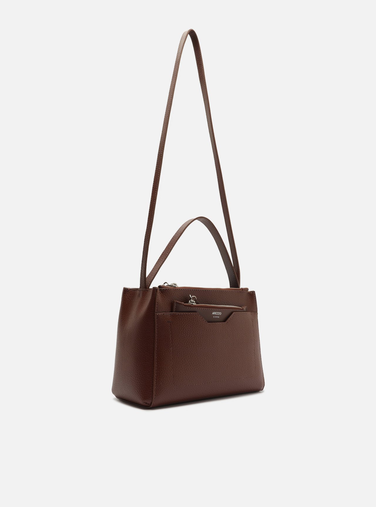 Bolsa Tote Marrom Média Metais — foto 5