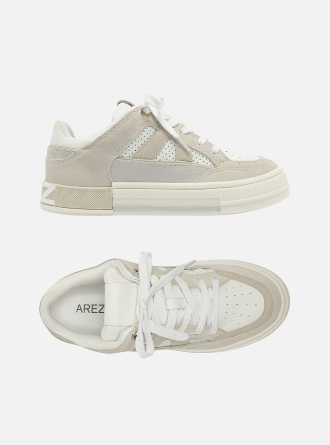 Tênis Off-White Multimaterial Flatform Recortes