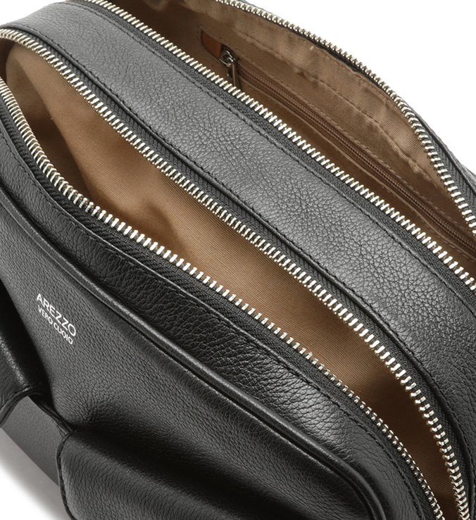 Bolsa Tiracolo Couro Júlia Média Preta
