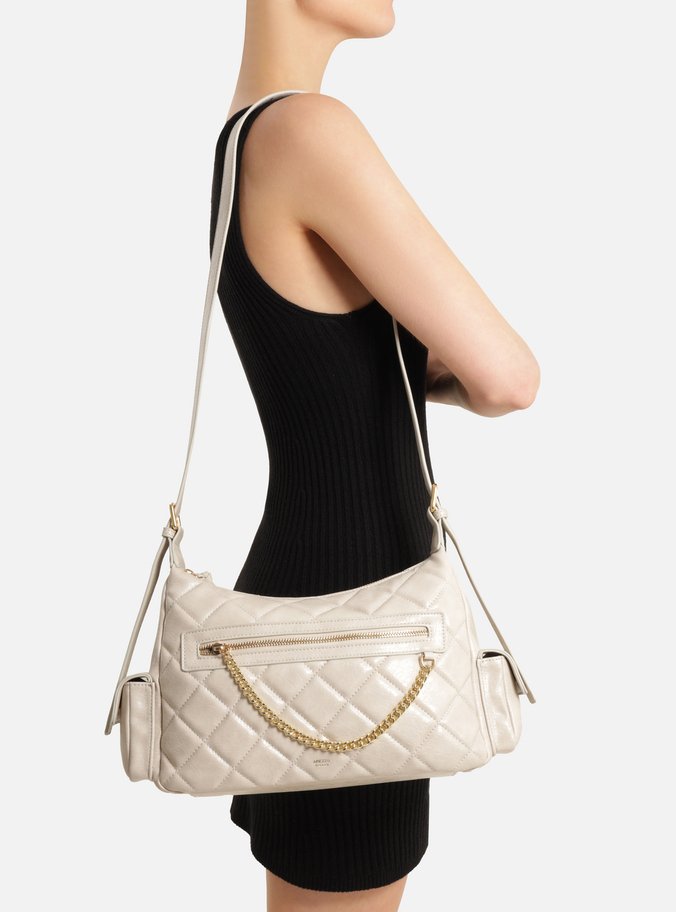 Bolsa Tiracolo Off White Média Matelassê Bolsos