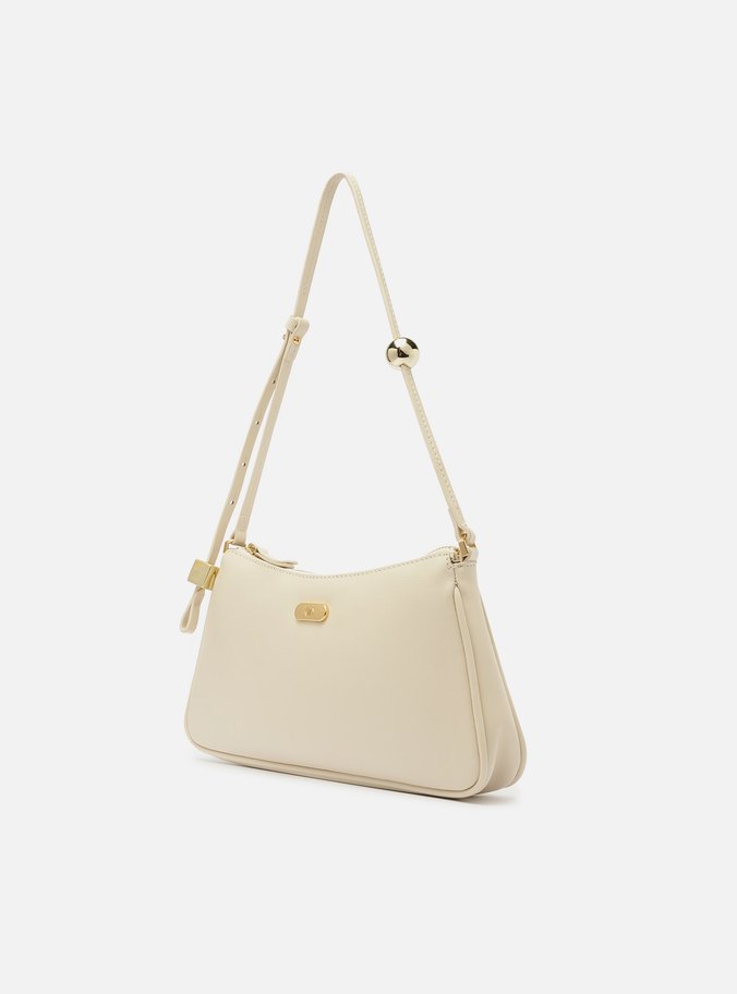 Bolsa Tiracolo Branca Couro Média Esfera