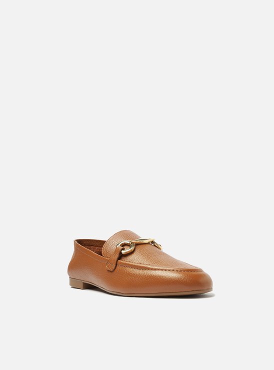 Mocassim Marrom Couro Bridão Light Avelã Luma