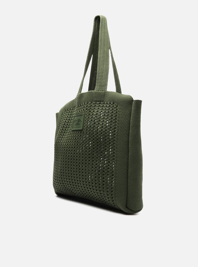 Bolsa Shopping Verde Crochê Mônaco Grande