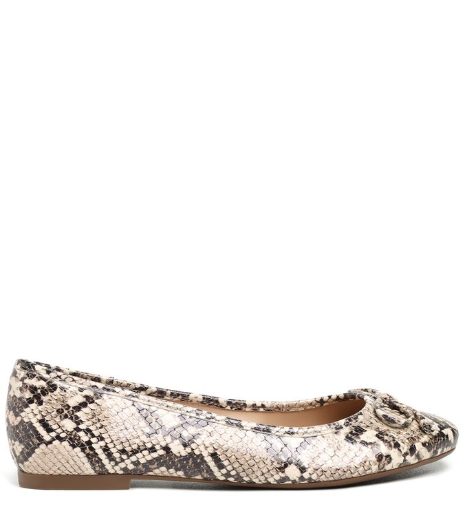 Sapatilha Snake Animal Print Matelassê Tiny Bow