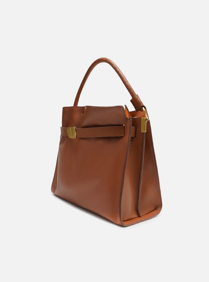 Bolsa Tote Marrom Couro Grande Color 