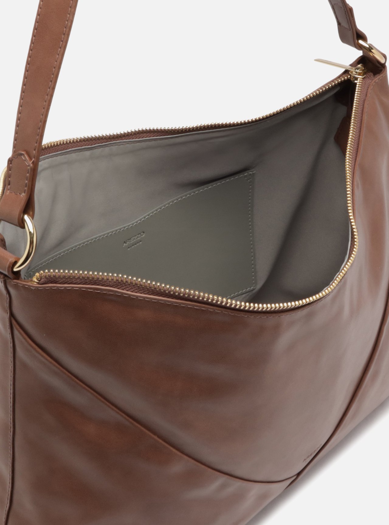 Bolsa Hobo Marrom Média — foto 4
