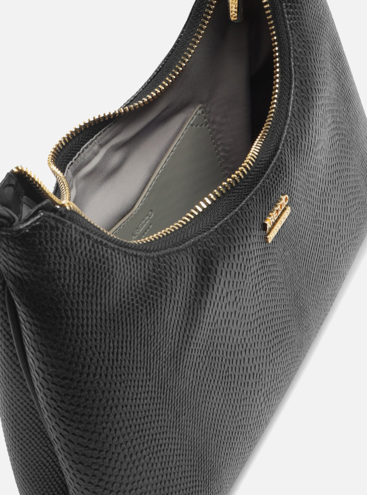 Bolsa Tiracolo Preto Pequena Texturizada — foto 4