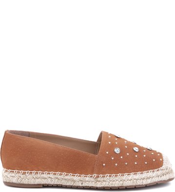 Espadrille Crystal Suede Tan