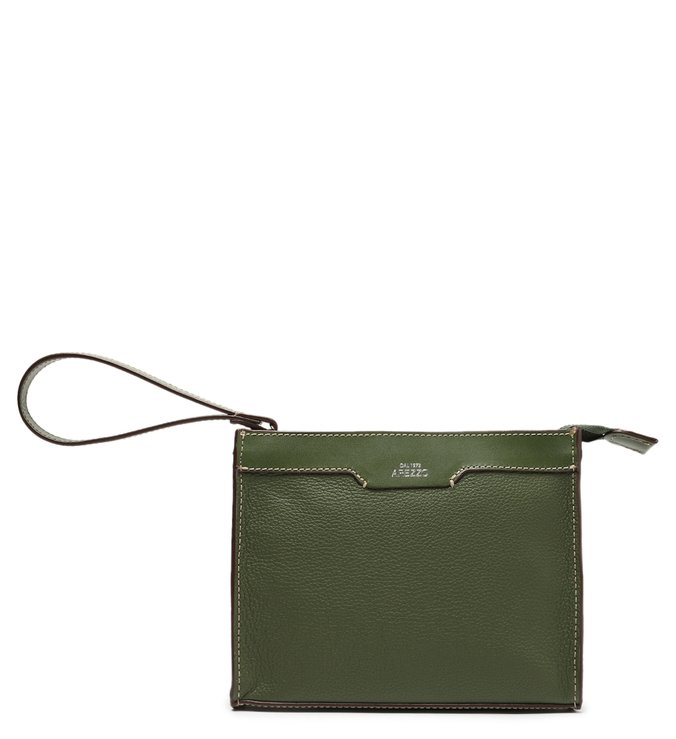 Pouch Verde Couro Bee.ZZ