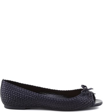 Peep Toe Tramadinha Preta