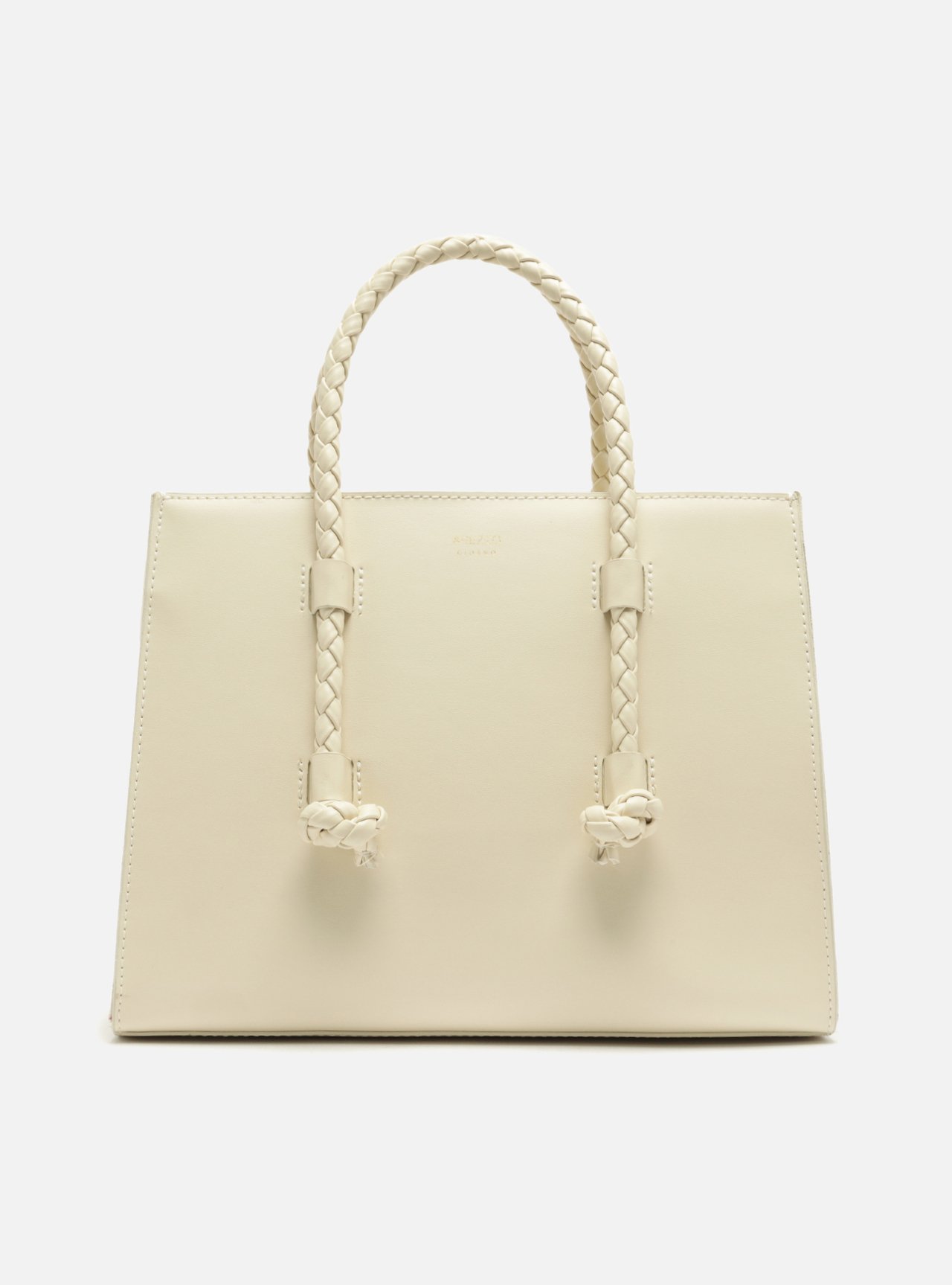 Bolsa Tote Branca Grande Alças Corda — foto 1