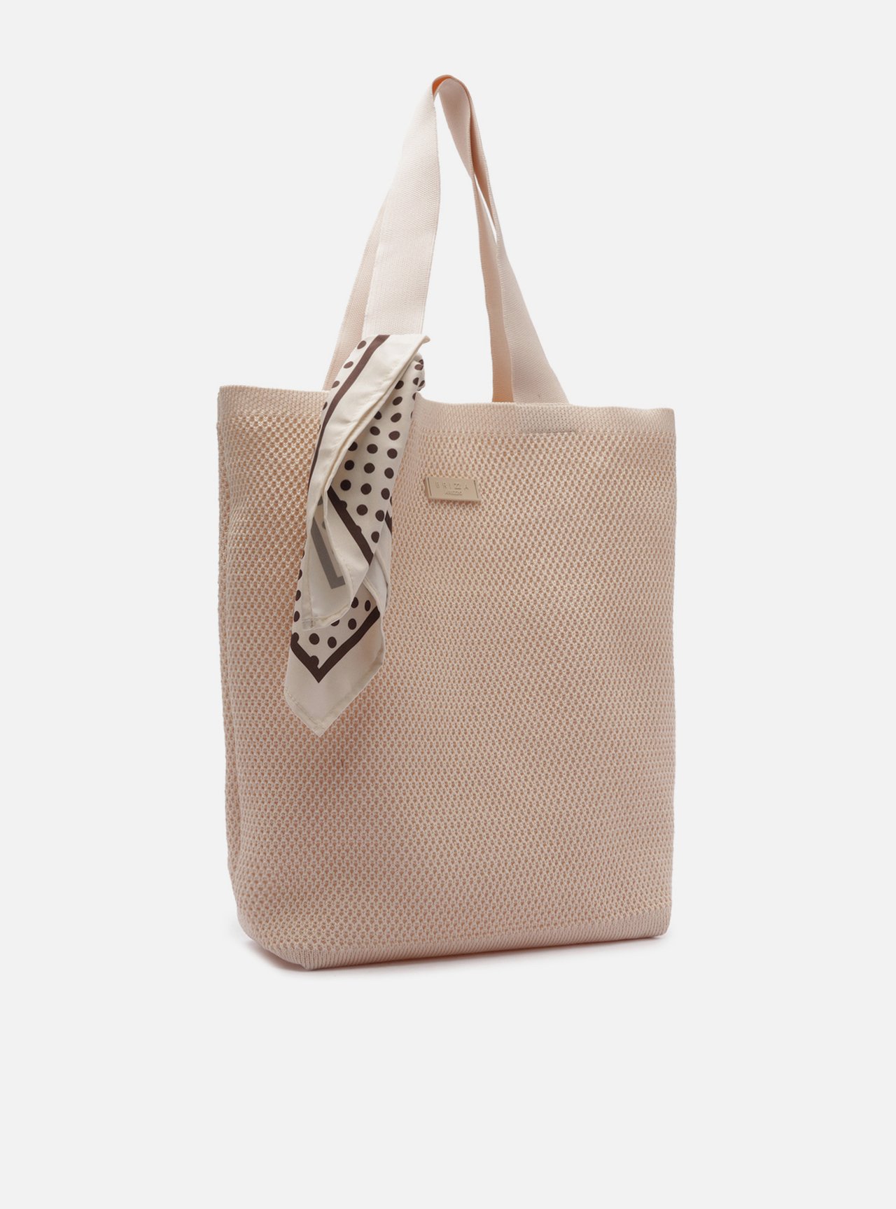 Bolsa Shopping Off White Crochê Grande Lenço Brizza — foto 5