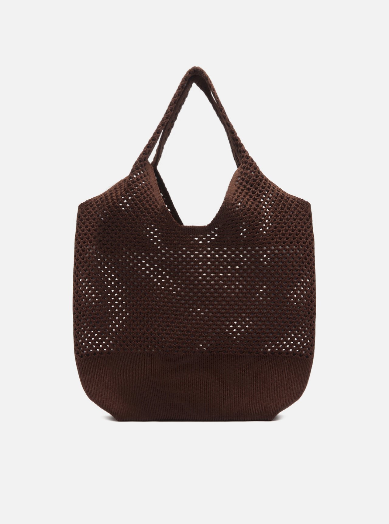 Bolsa Shopping Marrom Knit Média Brizza — foto 3