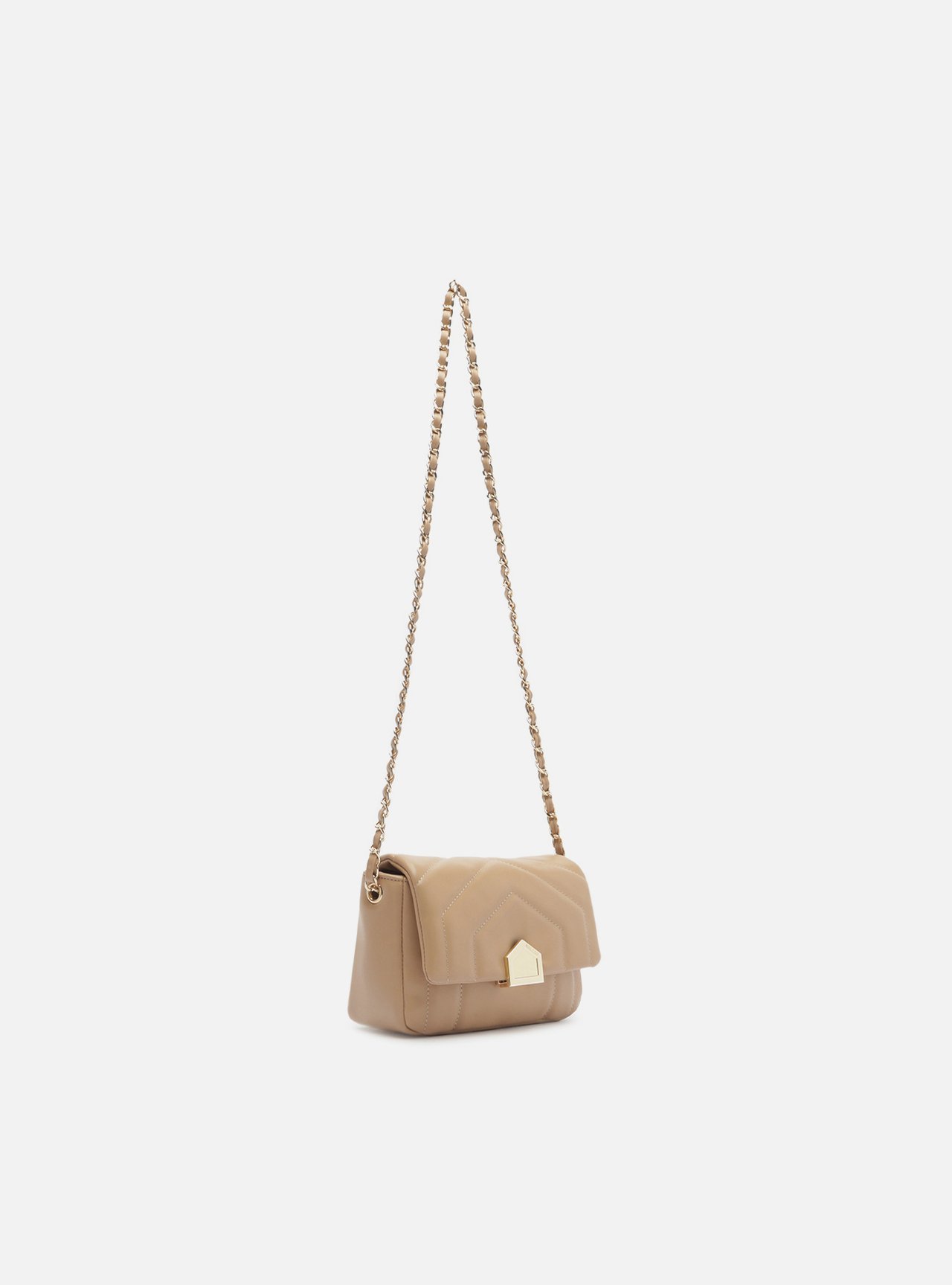 Bolsa Tiracolo Nude Pequena Matelassê Corrente — foto 5
