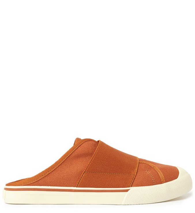 Slip On Laranja Lona Aberto Elástico