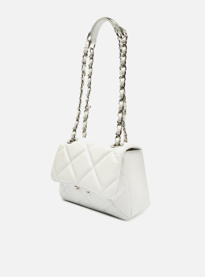Bolsa Tiracolo Branca Couro Mizz Pequena