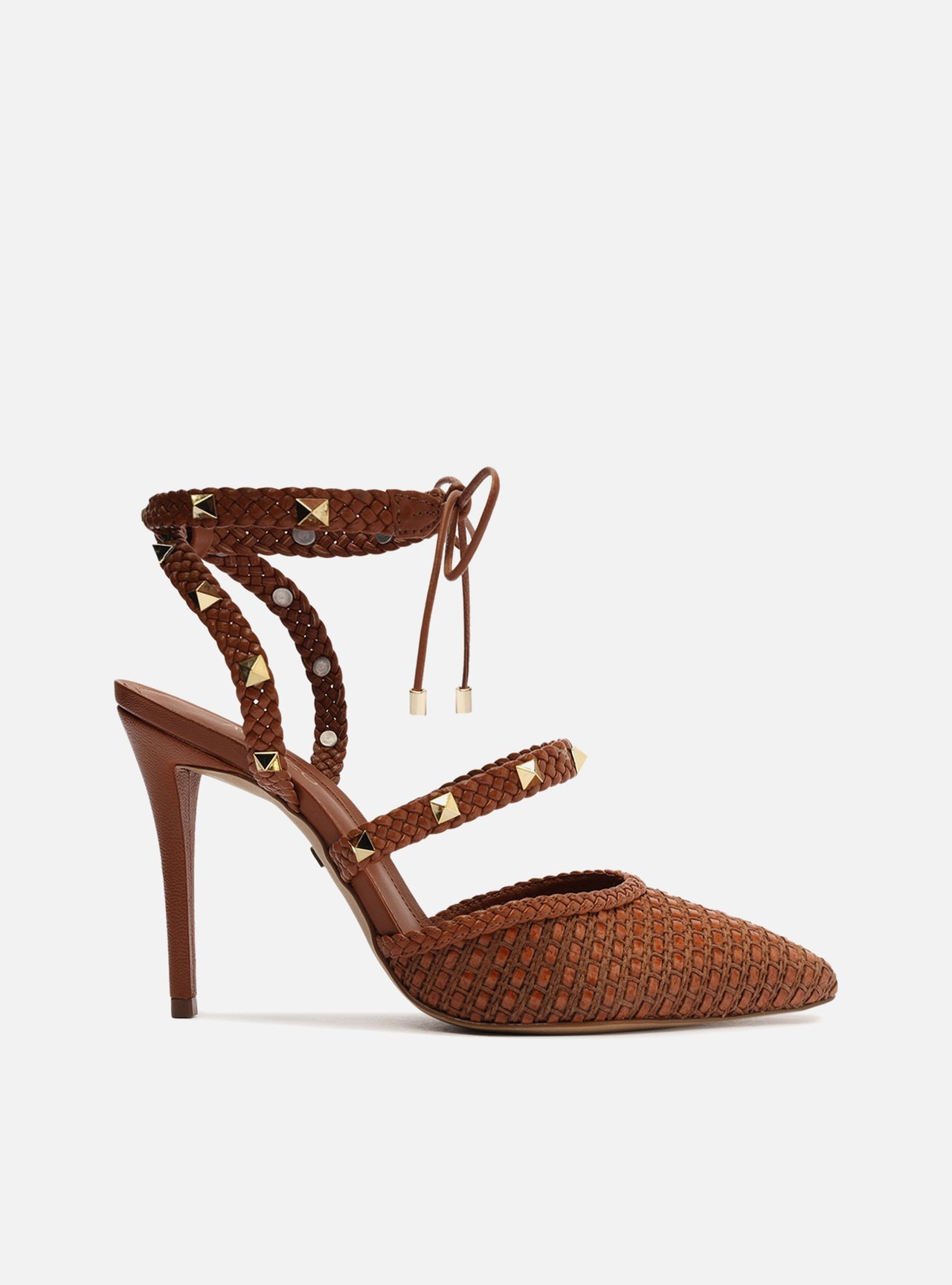 Scarpin marrom salto hotsell alto