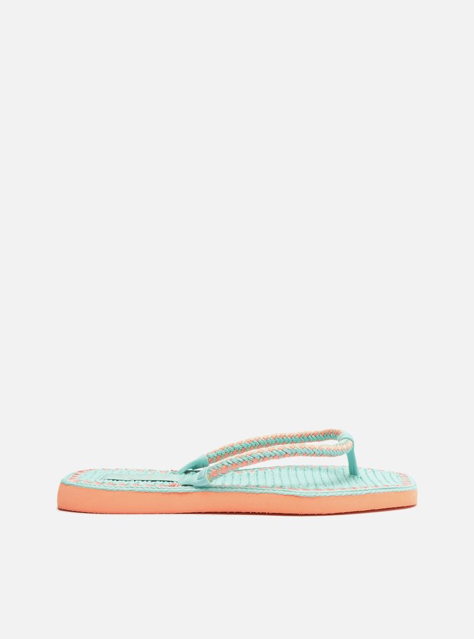 Chinelo de Dedo Azul Square Crochê Brizza