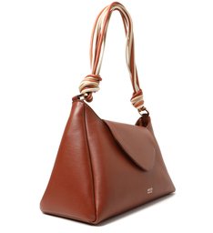 Bolsa Satchel Marrom Couro Loren Média Bolsa Satchel Marrom Couro Loren Média