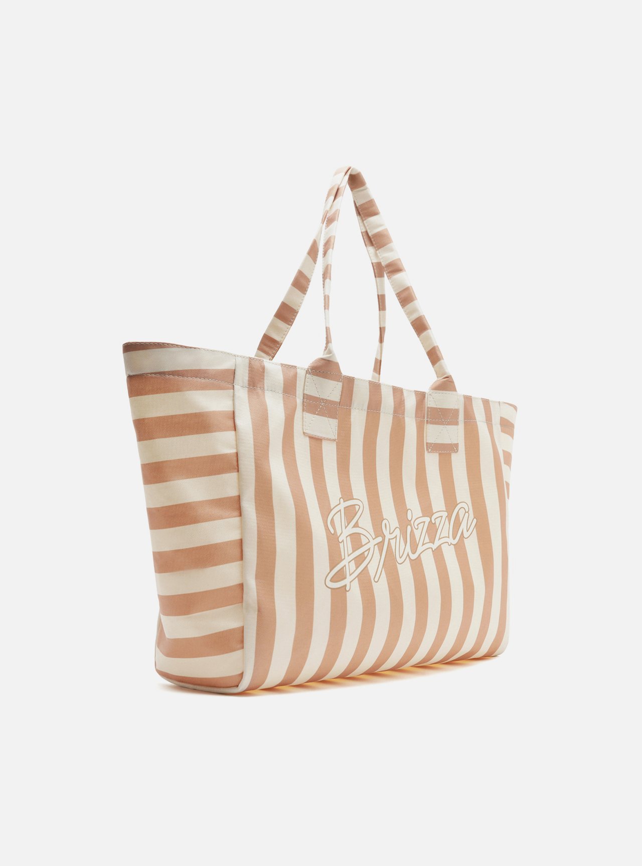 Bolsa Shopping Marrom Lona Grande Listrada — foto 5