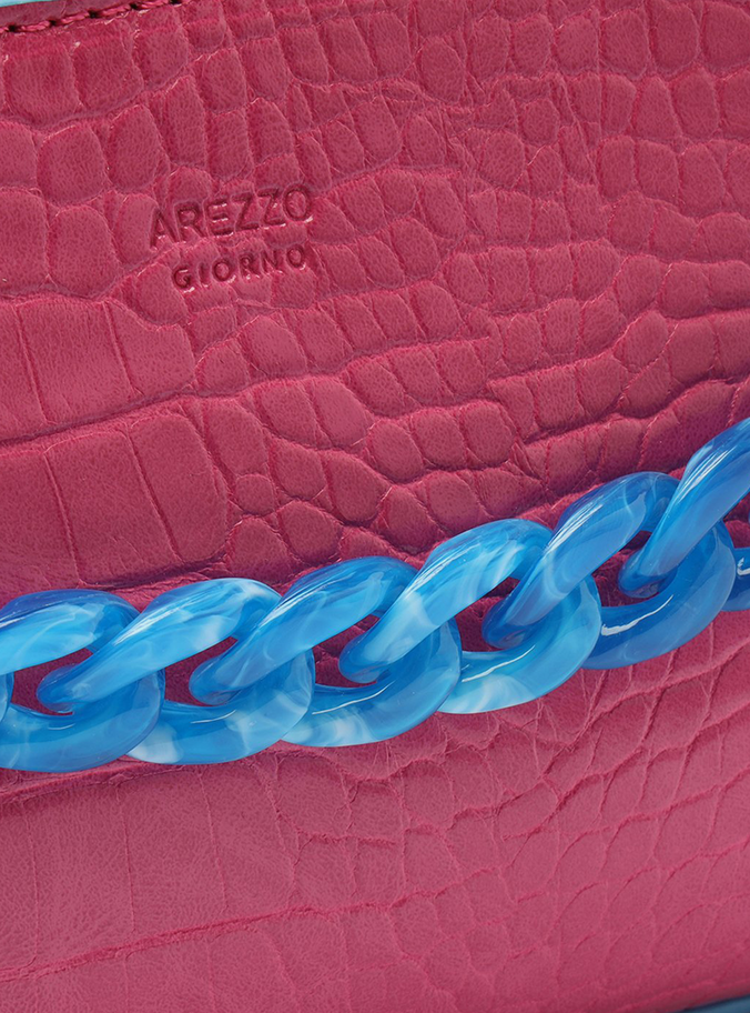 Bolsa Tiracolo Rosa Corrente Pequena