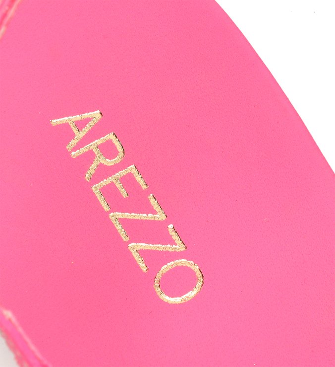 Sandália Rasteira Rosa Neon Slim Básica