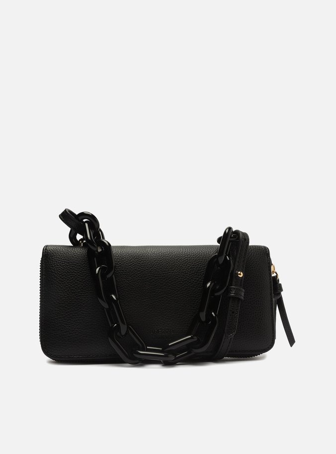 Bolsa Carteira Tiracolo Preta Média Corrente