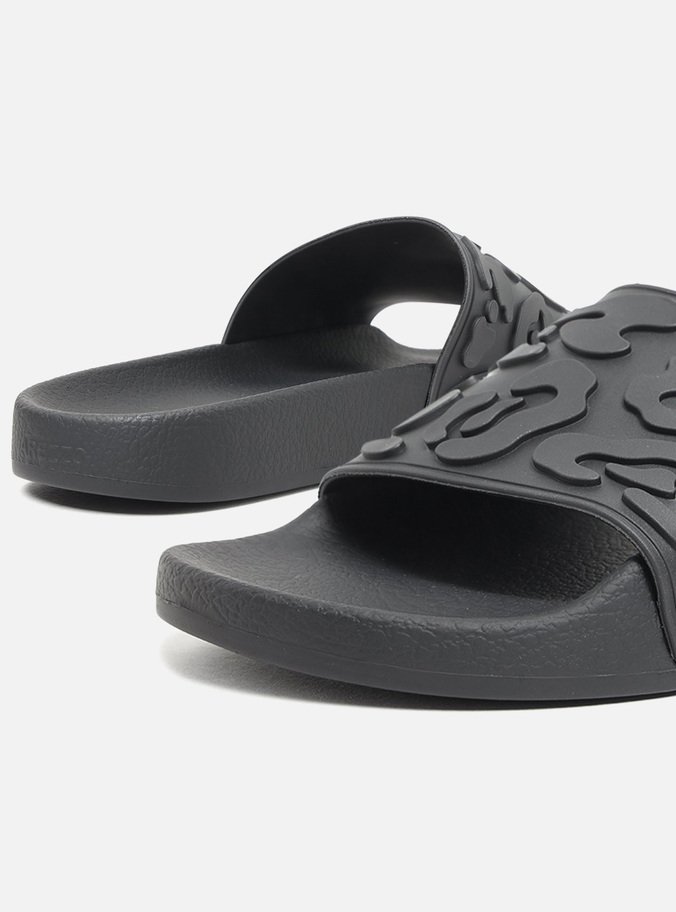 Slide Preto Animal Print Brizza