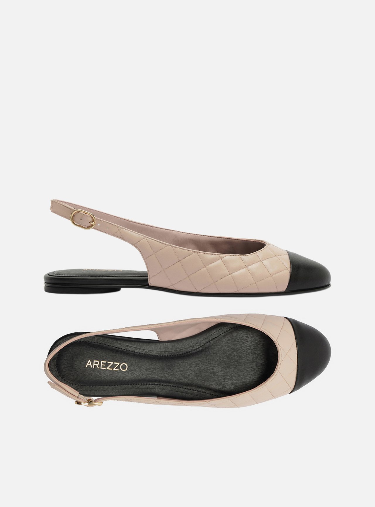 Sapatilha Rosa Couro Bico Redondo Matelassê Slingback — foto 5