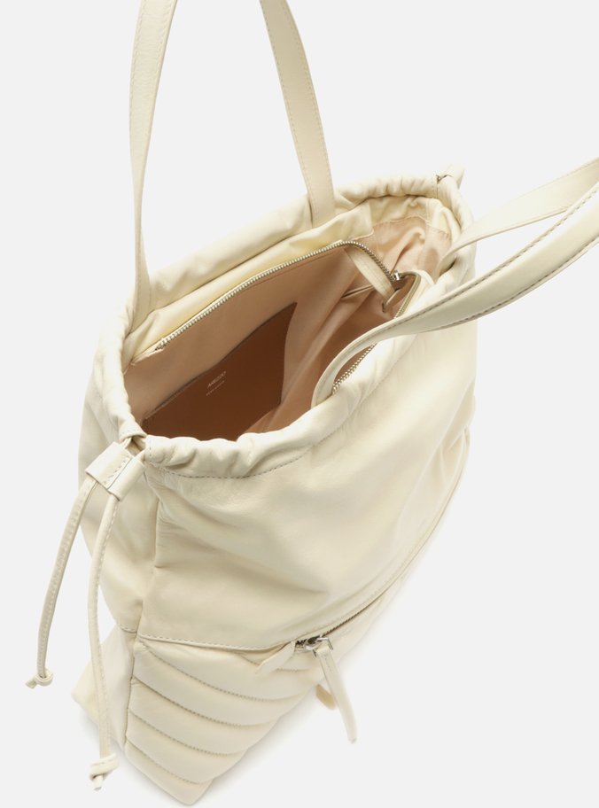 Bolsa Tote Off-White Couro Grande Matelassê Bolso