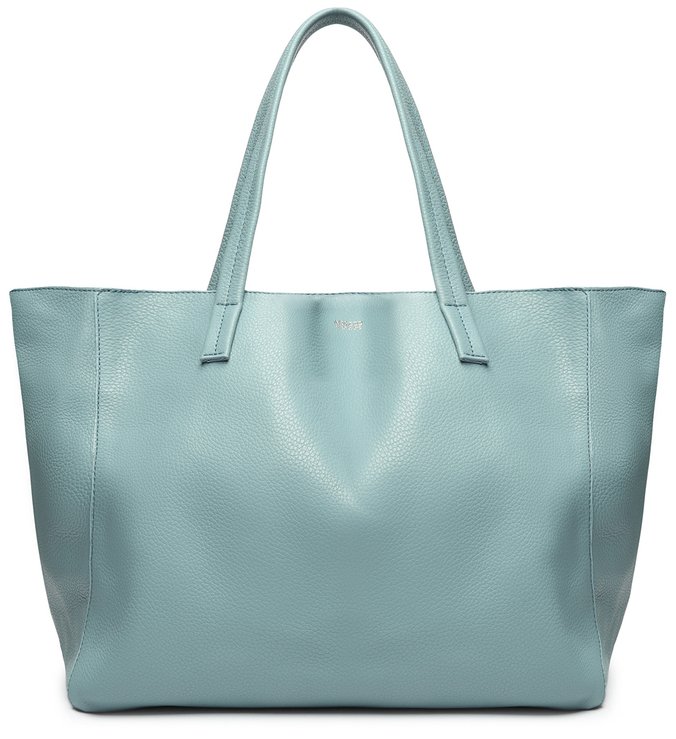 Bolsa Shopping de Couro Maxi Bag Azul Fio