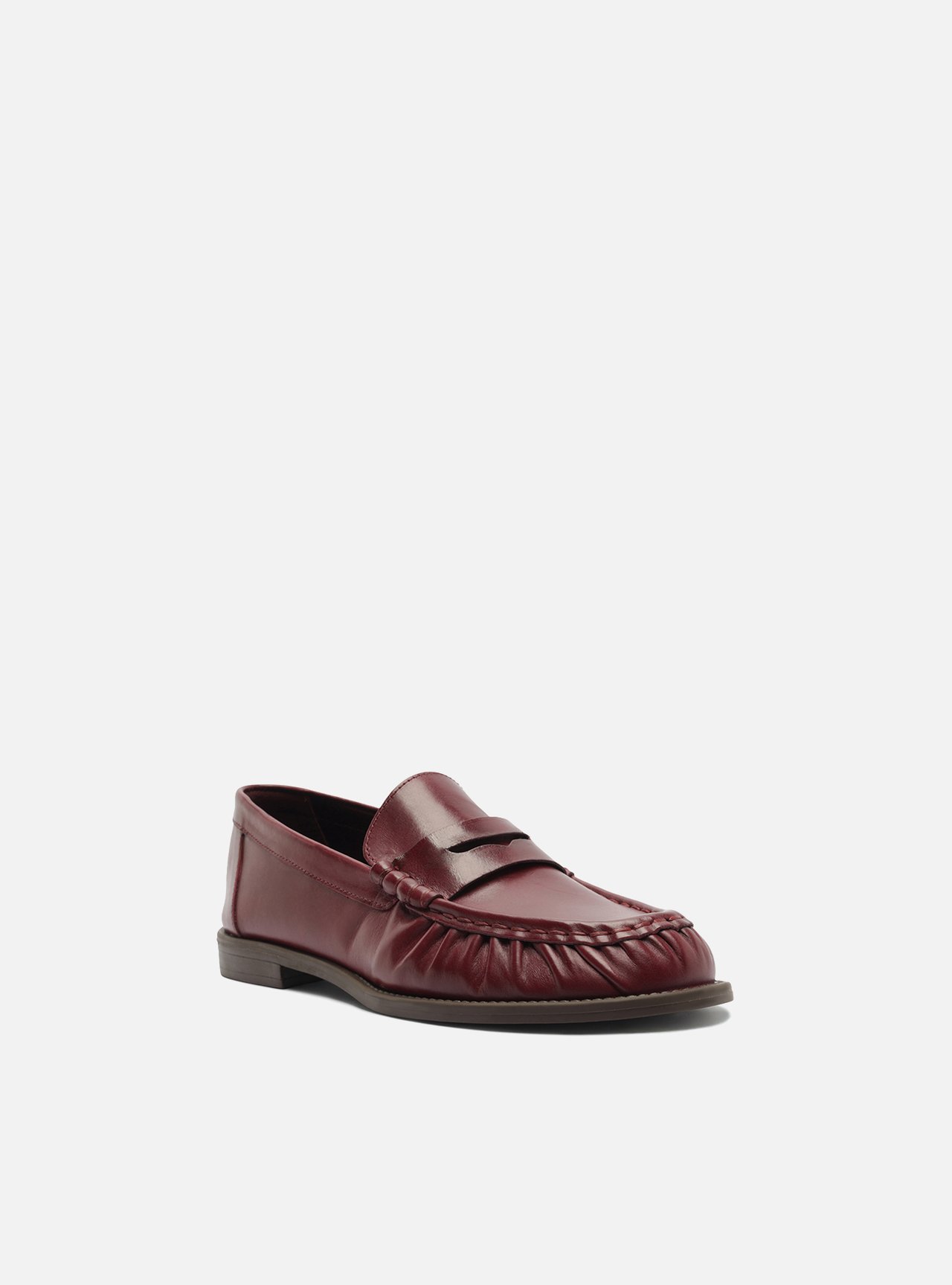 Mocassim Vermelho Camurça Franzido Tira — foto 2