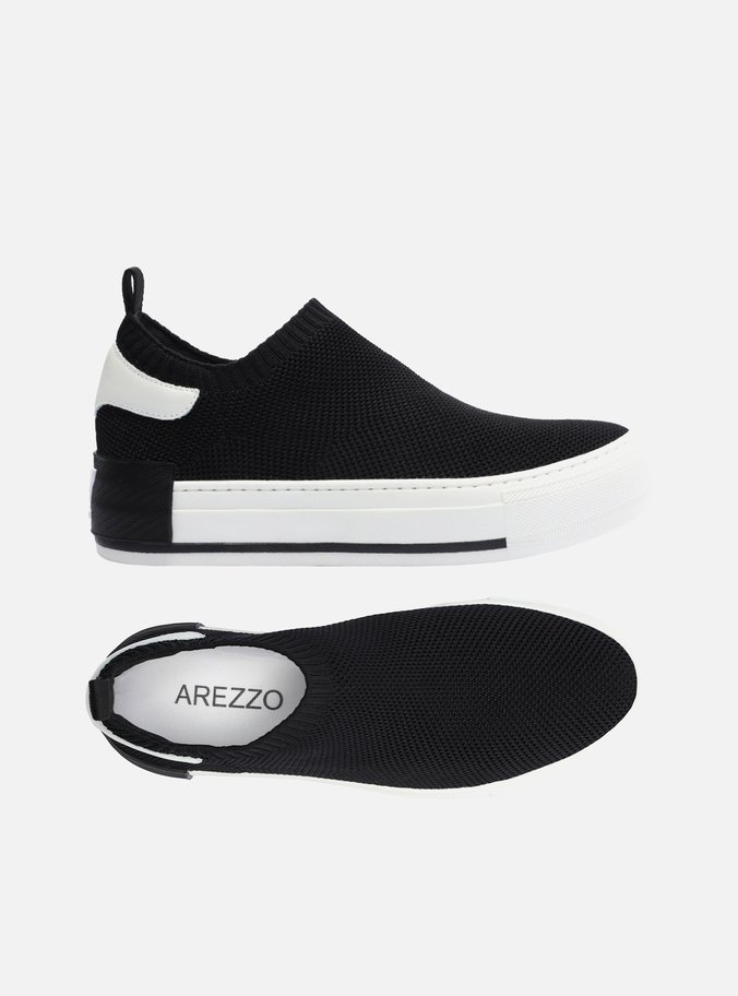 Tênis Slip On Preto Plataforma