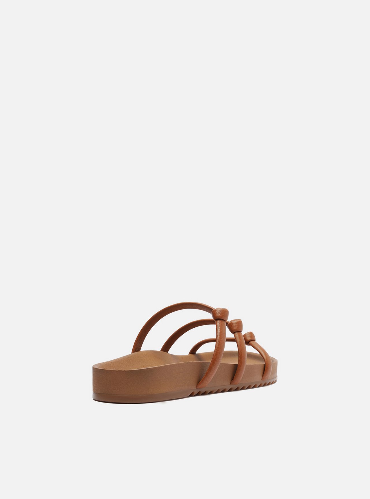 Papete Marrom Flatform Tiras Nó — foto 3