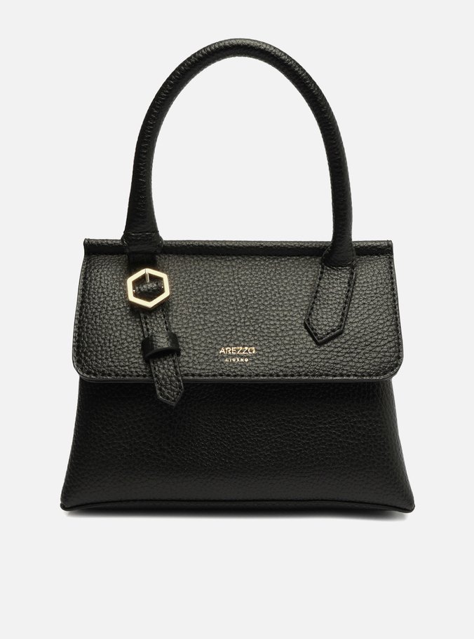 Bolsa Tiracolo Preta Pequena Tira Fivela
