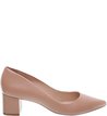 Scarpin Couro Bloco Nude Vintage