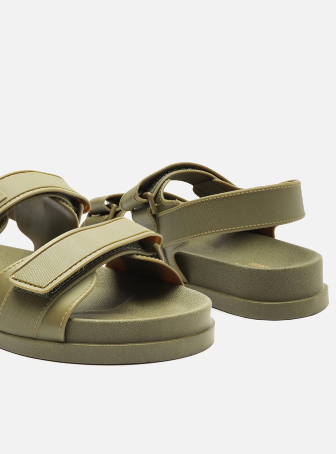 Sandália Papete Verde Velcro Liz Brizza