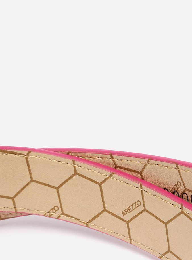 Cinto Rosa Couro Fino Vero