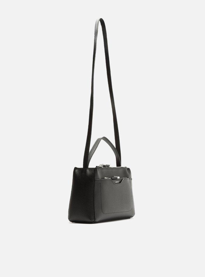 Bolsa Tote Preta Emily Média Croco