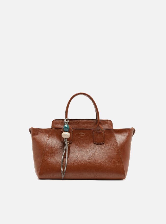 Bolsa Shopping Marrom Média Pedraria