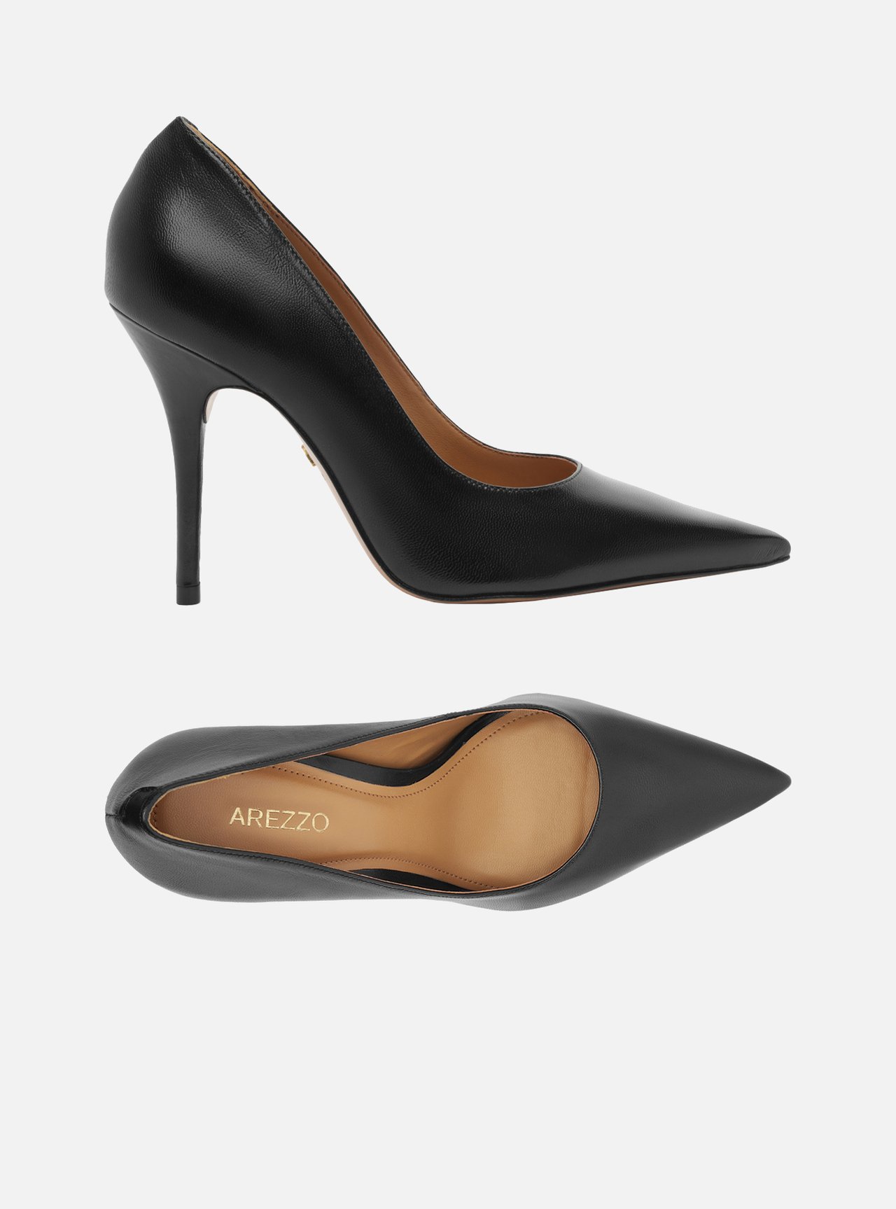 Scarpin Preto Couro Salto Fino Essencial 100 — foto 5