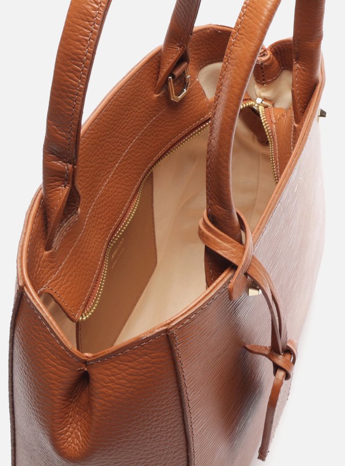 Bolsa Tote Caramelo Couro Bella Média
