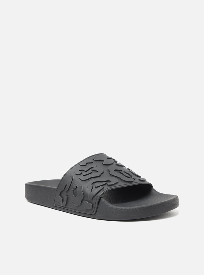 Slide Preto Animal Print Brizza
