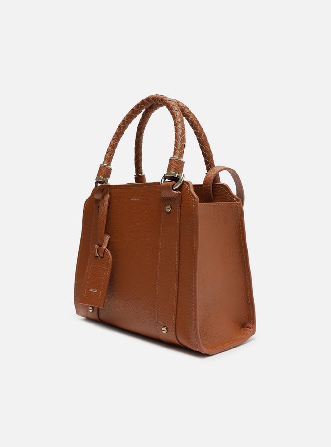 Bolsa Tote Marrom Caramel Couro Piazza Média