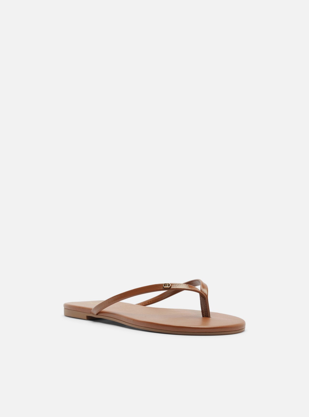 Rasteira Marrom Flip Flop Detalhe Metal — foto 2