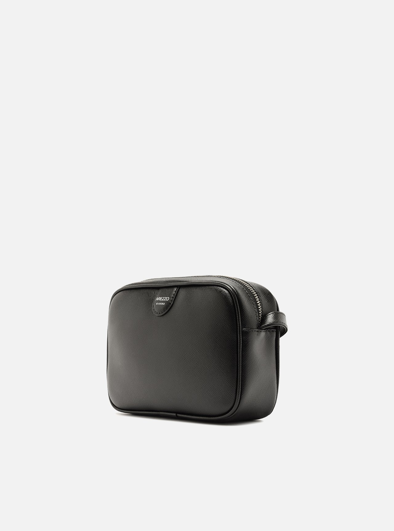 Bolsa Tiracolo Preta Pequena Metais — foto 2