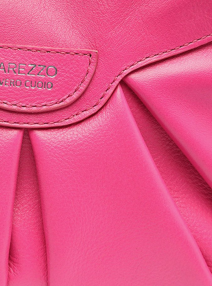Bolsa Tiracolo Rosa Couro Piera Média